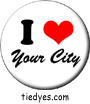 I Heart Your City Custom Pin-Badge Buttons