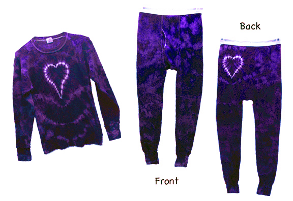 Purple Heart Tie Dyed Thermal Set