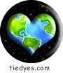 Earth Heart Enviromental Button