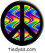 Black Wavy Peace Political Button (Badge, Pin)