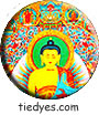 Buddha Praying Button (Badge, Pin)