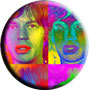 Jagger Psychedelic Music Button
