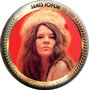 Janis Red Gold Music Pin-Badge Button