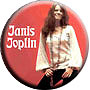 Janis Joplin Standing Music Pin-Badge Button