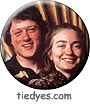 Bill and Hillary Clinton College Coeds Democratic Political Button Pin Badge