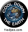 Cool Down the Earth Environmental Green Political Button