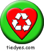I Heart Recycling Environmental Green Political Button