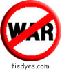 No War Slash Button (Badge, Pin) from Tara Thralls' Tie Dye Designs