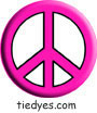 Pink Peace Sign Political Button (Badge, Pin)