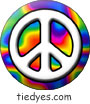 Psychedelic White Peace Sign Magnet