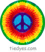 Tie Dyed Peace Sign Political Button (Badge, Pin)