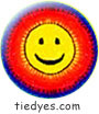 Tie Dye Happy Face Button (Badge, Pin)