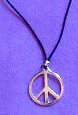 1 inch Pewter Peace Sign Pendant