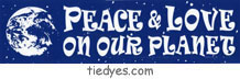 Peace and Love on Our Planet Ecological Peace Environmental Political Bumper Sticker