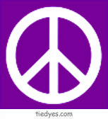 Purple Peace Sign Sticker