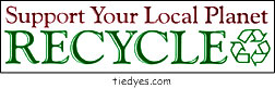 Support Your Local Planet RECYCLE Ecological Politcal Green  Environmental Bumper Sticker