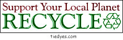 Support Your Local Planet RECYCLE Ecological Politcal Green Environmental Bumper Sticker