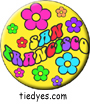 San Francisco Yellow Hippie Flowers SF California Tourist Magnet