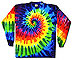 Tie Dyed Rainbow Spiral Long Sleeve T-Shirt