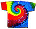 Tie Dyed Rainbow Spiral T-Shirt