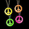 Dayglo Peace Necklaces Peaceful Pendants