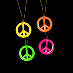 Dayglo Peace Necklaces