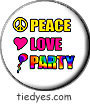 Peace Love Party Pin-Badge Button