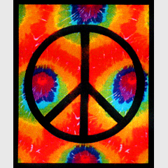 Tie Dyed Peace Tapestry