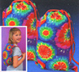Tie Dyed Cotton Drawstring Backpacks