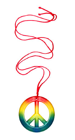 Rainbow Peace Sign Necklace